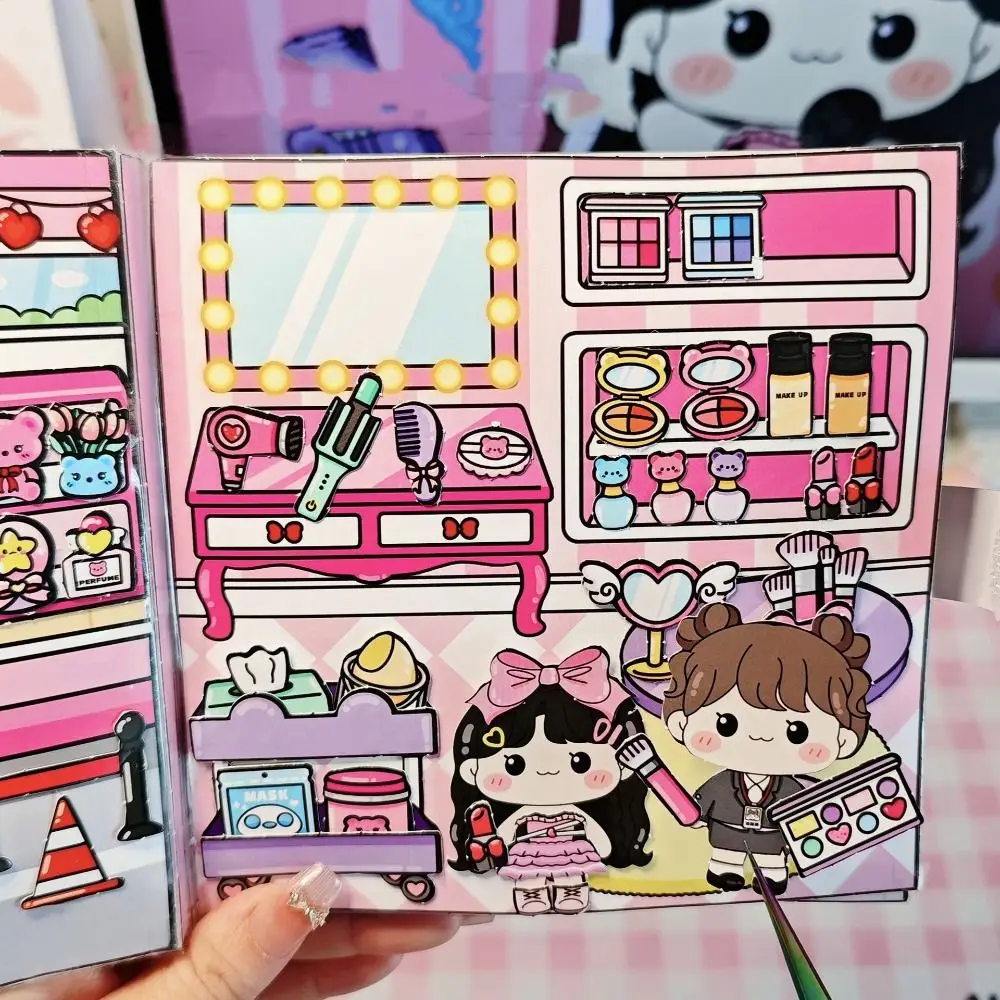 Aktivitätsbücher Prise Musik Ruhiges Buch Papier Anime Telado Beschäftigt Buch Cartoon Aufkleber Buch DIY Szene Material Aufkleber Mädchen