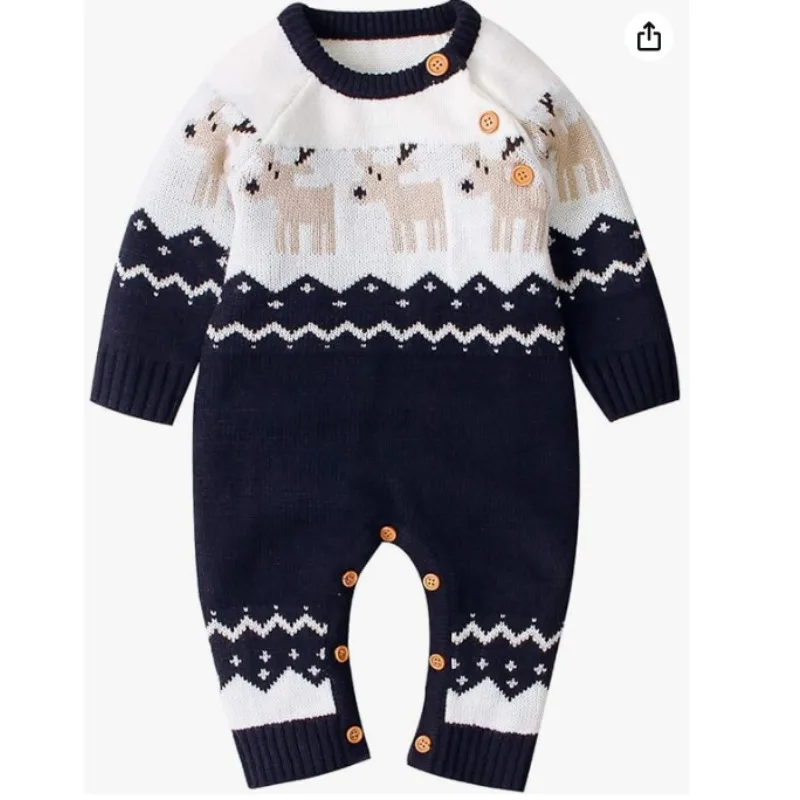 سترة عيد الميلاد للأطفال الصغار ملابس الرنة بأكمام طويلة ملابس حمراء بيبي روبا بيبي نينا بذلة جديدة