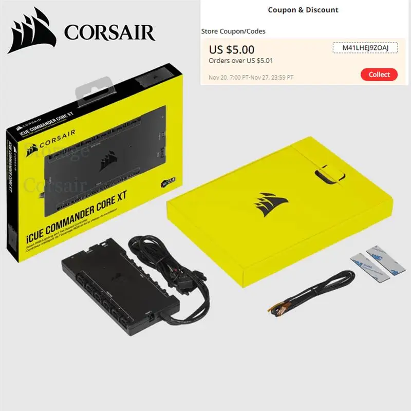 

New CORSAIR iCUE Commander CORE XT Smart RGB Lighting and Fan Speed Controller RGB Lighting Customization Precise Fan Speed