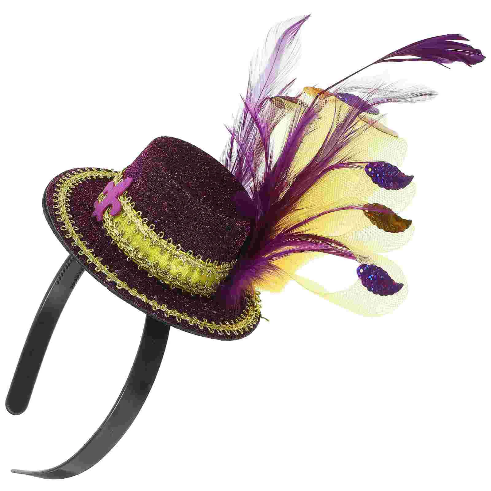 

Feather Headband Crown Apparel Carnival Accessories for Women Hat Halloween Top Clothing