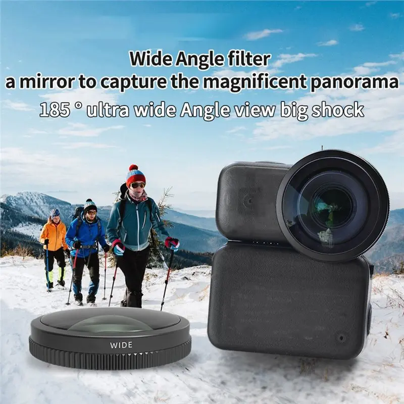 24-Hour Delivery Wide-Angle Lens+ Mini Selfie Stick For DJI OSMO Nano Action Camera Accessories Wide Lens Filter For DJI OSMO Na
