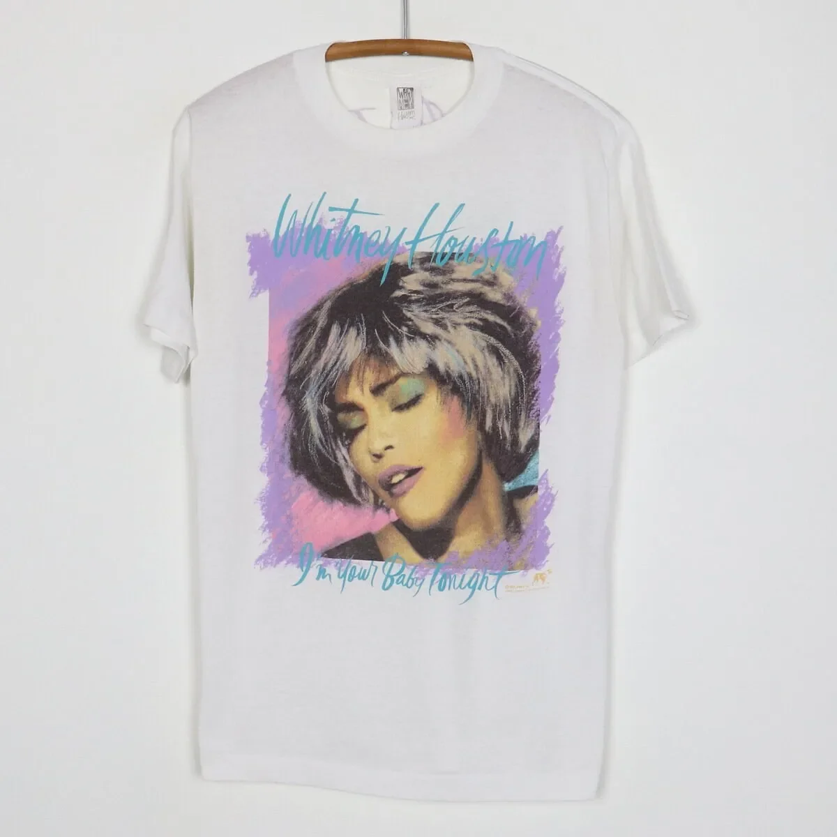 Vintage 1991 Whitney Houston I'm Your Baby Tonight Tour T-shirt