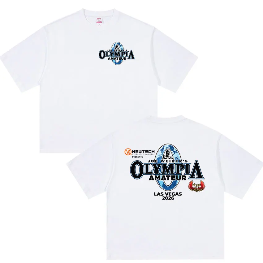 2026 Olympia Gym Fitness Pump Cover Graphic T-shirts Men's Fashion Vintage O-Neck Cotton Short Sleeve T-shirt Unisex Streetwear