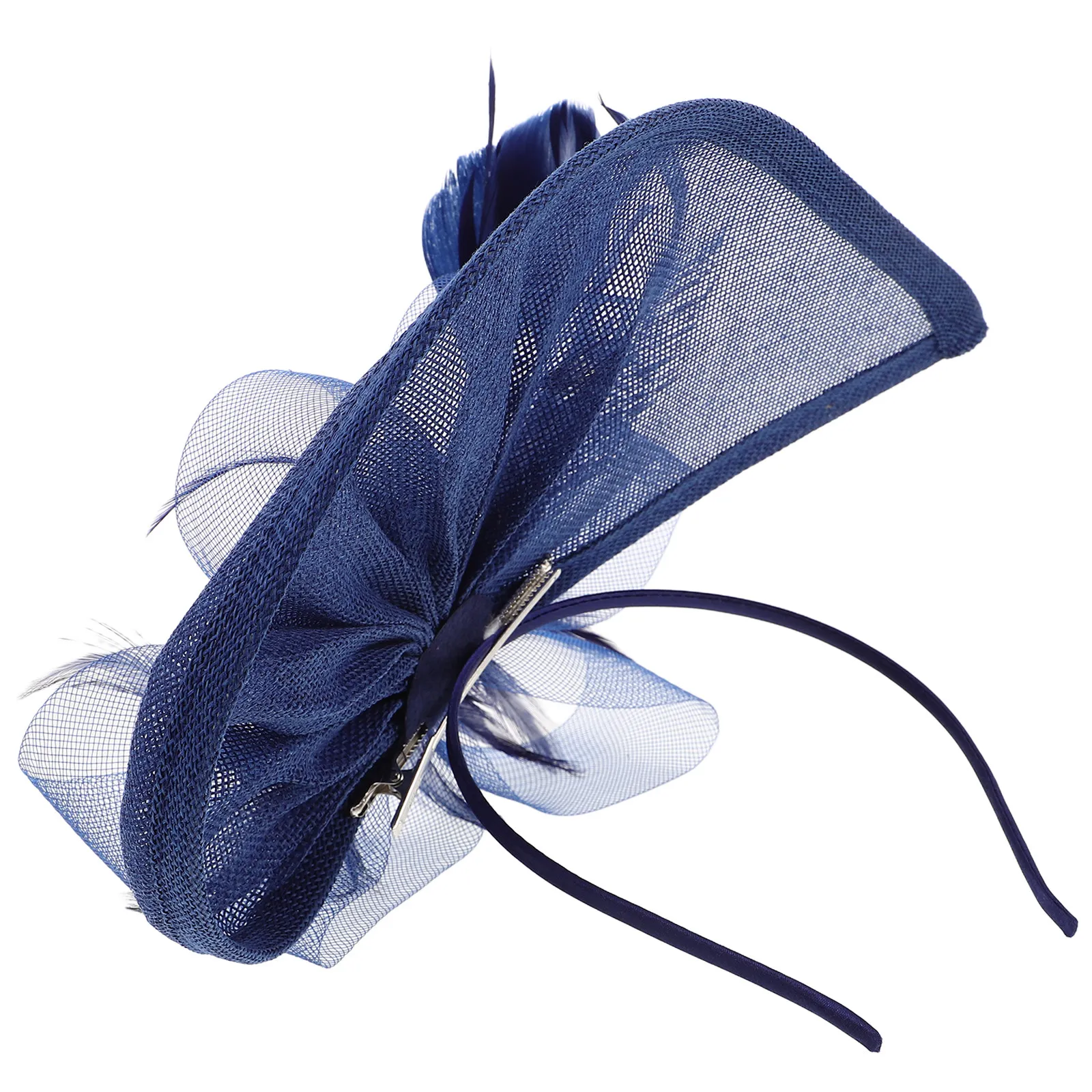 

Mini Top Hat Headband Mesh Fascinator Adjustable Size Women Tea Party Wedding Halloween Costume Garden Banquet Accessory