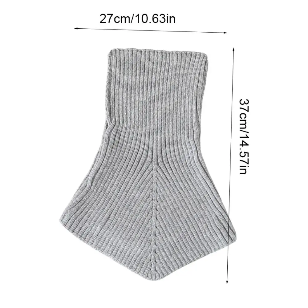 Cor sólida gola alta colar falso manter roupas quentes decoração acessórios de malha babador envolve xale cachecol de lã outono inverno