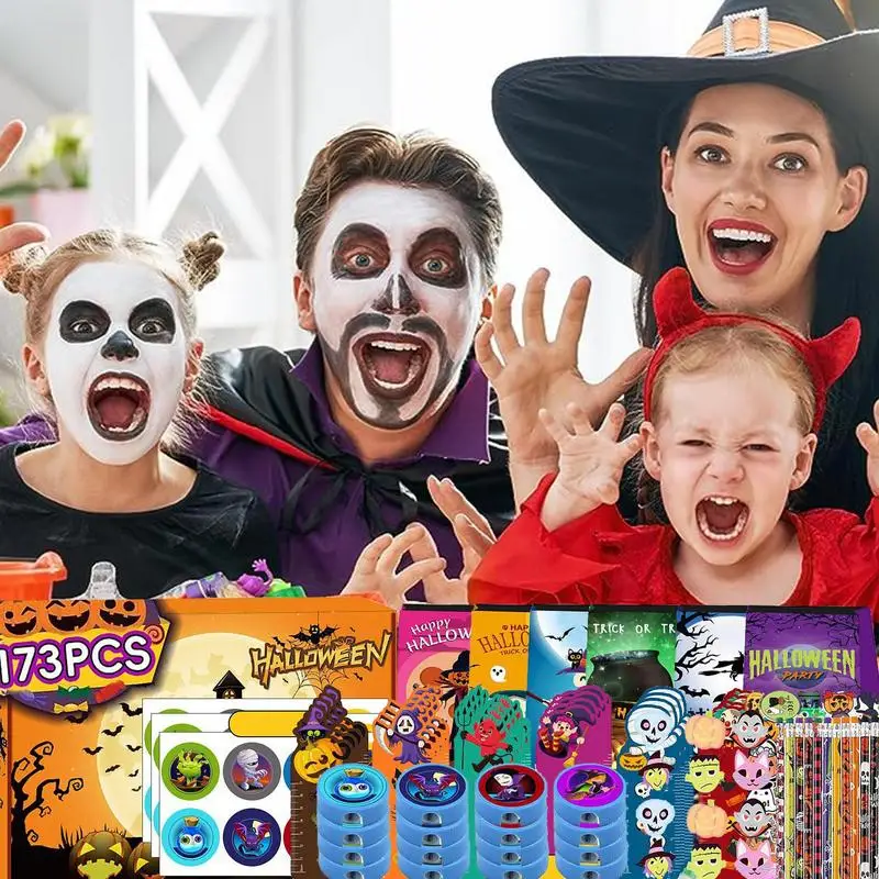 

Halloween Prizes For Kids Party 173PCS Halloween Party Favors Bulk Halloween Toys For Kids Halloween Party Favors Prizes Box Toy