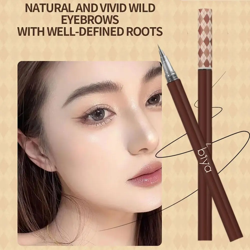 水液体アイブロウペンシル防水長期持続ノーブルーミングアイライナー防水ナチュラルカラーアイブロウタトゥーペンシルメイクアップ