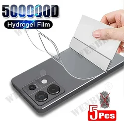5Pcs Hydrogel Film For Redmi Note 14 13 12 11 Pro Poco X6 X5 F6 Pro Screen Protector For Xiaomi 14T 13T 12T Pro Lite Back Film