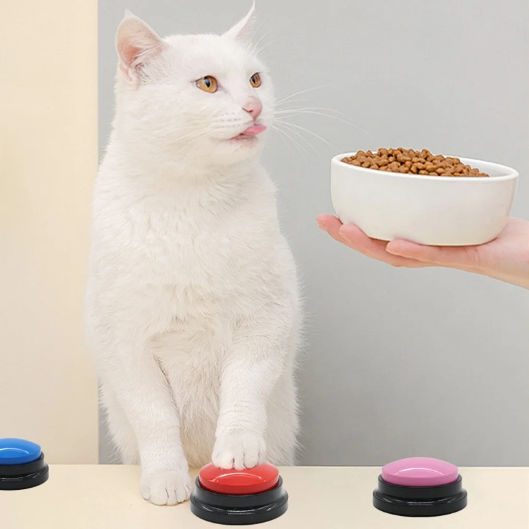 Hundespielzeug mit Aufnahmefunktion, Sprachknopf für Haustiere, Sprechende Glocke für Hundetraining, Sprachlernspielzeug für Hunde, Sprachkommunikation und Befehlsinlernung – Detail 6