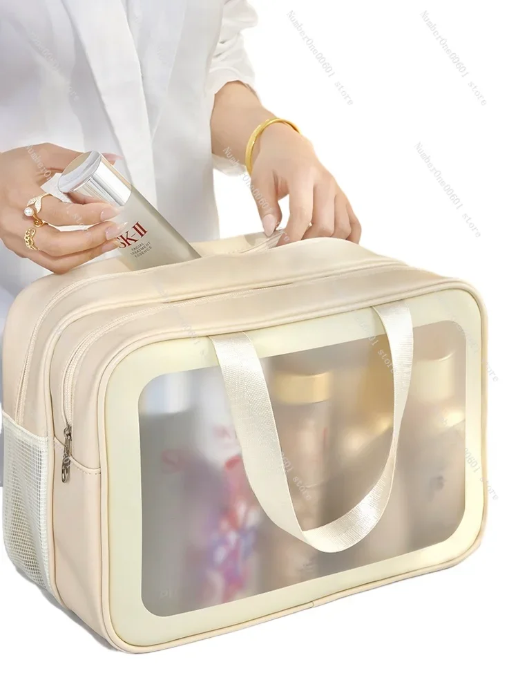 Toilet Bag with Dry and Wet Separation, Double-layer Waterproof Makeup Storage Bag