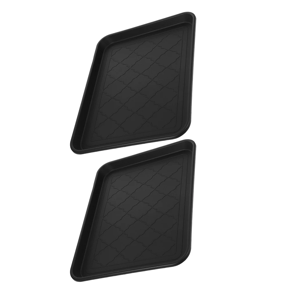 2個入り シューズトレイ 玄関用 大容量 滑り止め ブーツマットトレイ プラスチック製収納ソリューション 家庭用 庭用 車のトランク用