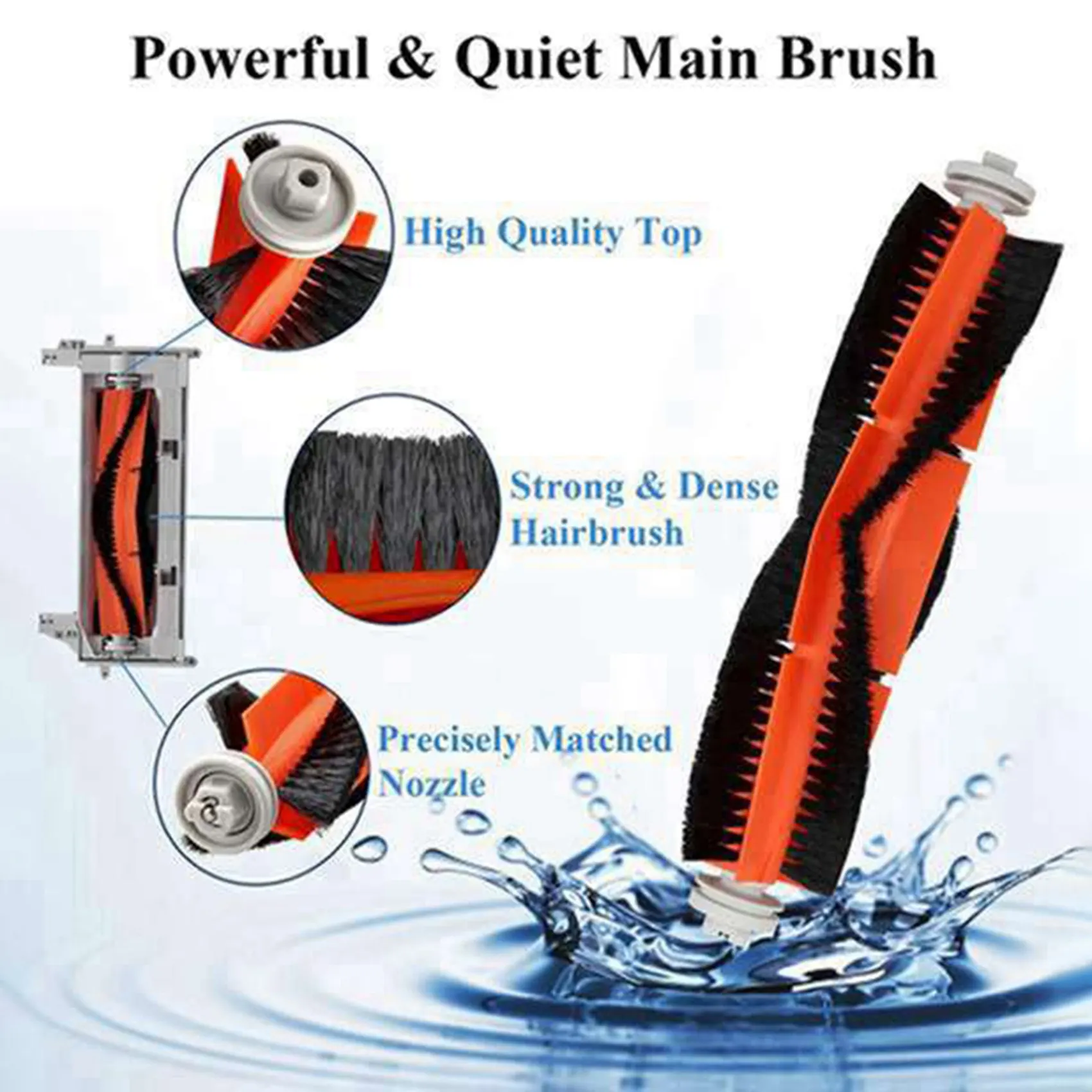 Paño de mopa de filtro de cepillo lateral principal para Xiaomi Mijia 1C 2C 1T STYTJ01ZHM Dreame F9, piezas de Robot aspirador, accesorios