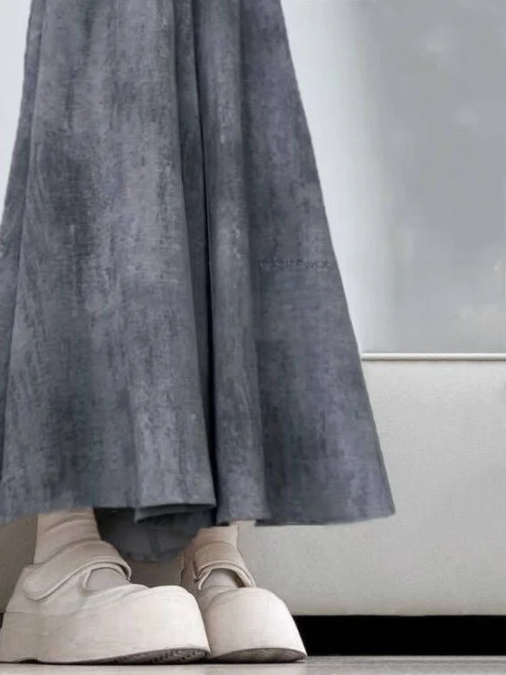 

Summer Loose High Waist Kimono Dye Skirt Pants Wide Leg Casual Pants Half Skirt Small Stature Loose Fit Casual Wide Leg Skirt