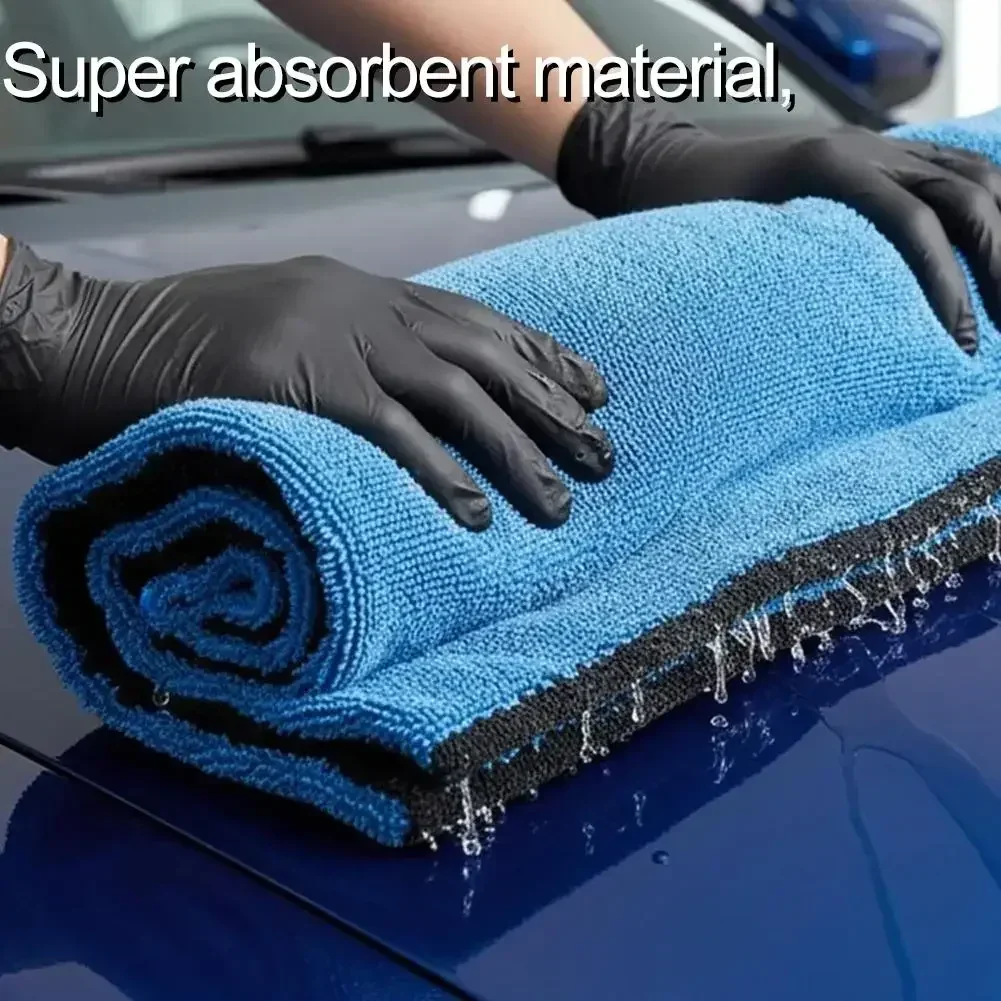 Auto Detailing Towel Microfiber Super Absorbent Car Wash Cloth Plush Thick Scratch Free Cleaning Rag for Car Paint Window Glass