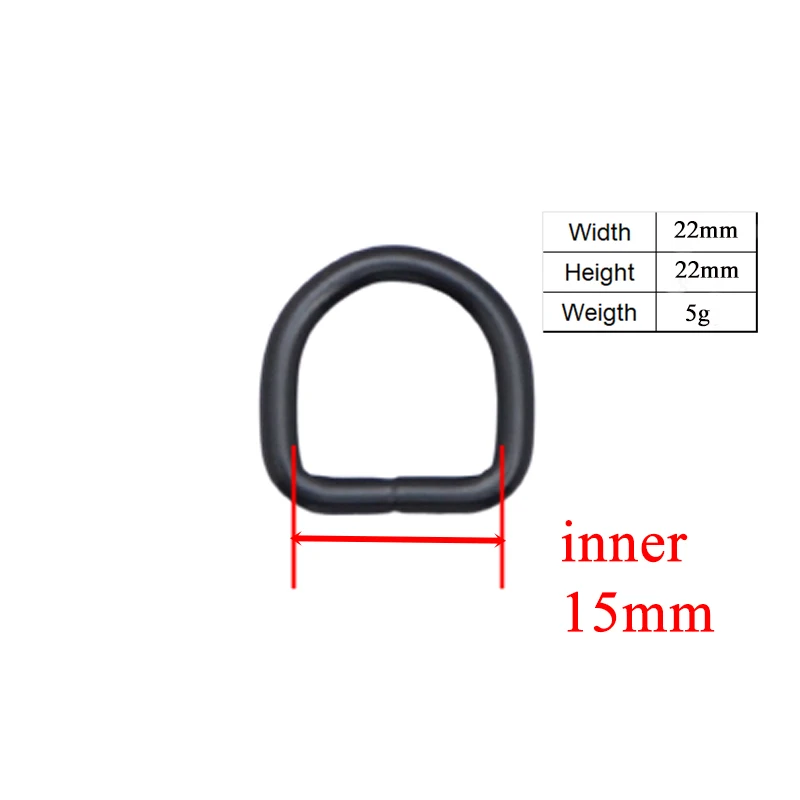 1pc Nickel plated D-Rings 25mm webbing strapping bags garment 30mm accessory retailing 15mm non welded metal flat Dee ring 20mm