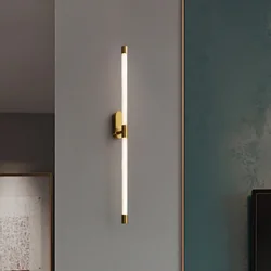 Modern Minimalist Nordic Line Wall Lamp Living Room Tv Decoration Study Led Indoor Lighting