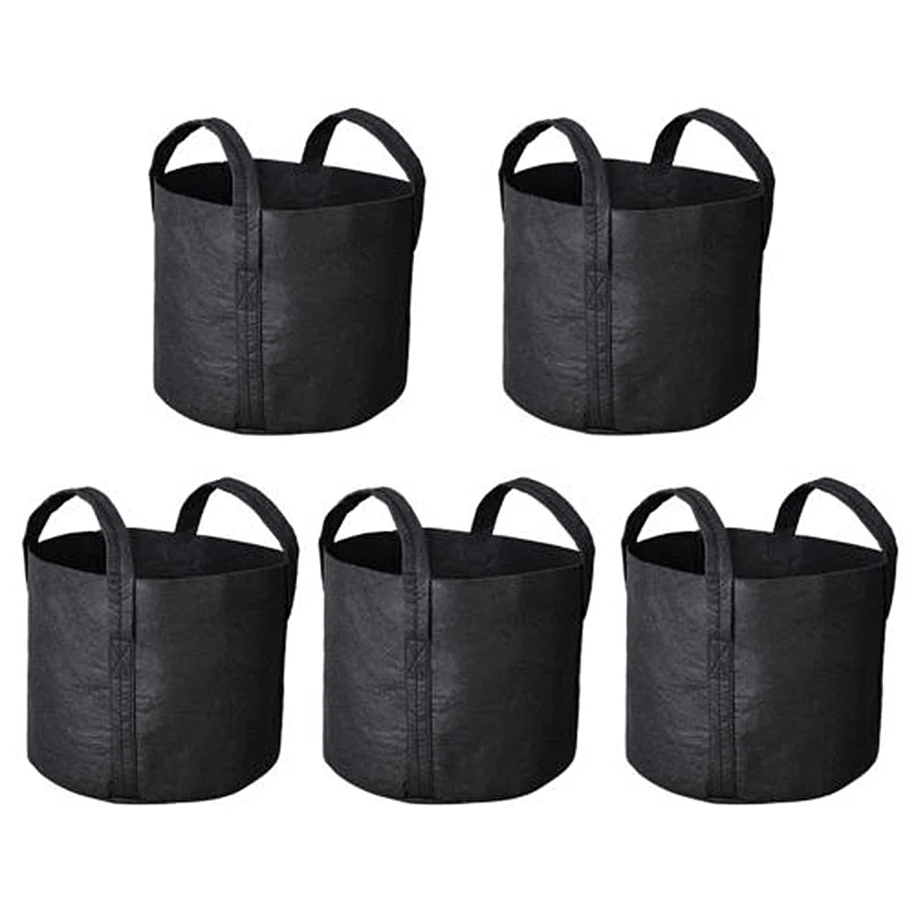 

5PCS Felt Planting Bag Breathable Plants Growing Bag Portable Garden Bag Professional Gardening Plants Bag Durable Plants