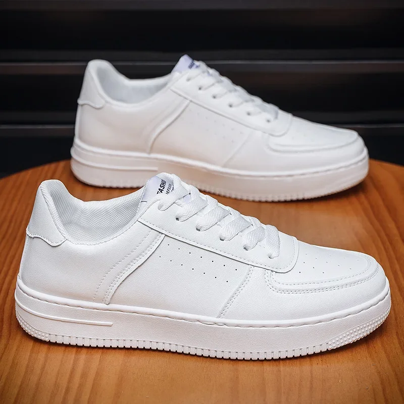 Men's Sneaker Small White Shoe Spring 2023 Breathable Versatile Student Pure White Sports Casual Trendy Flat Shoe