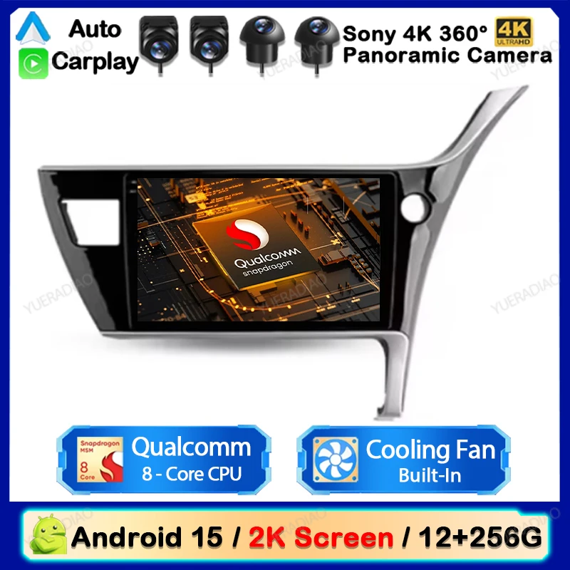 

Android 15 Car Radio For Toyota Corolla 11 Auris E180 2017 2018 2019 Multimedia Stereo Video Player GPS Carplay Auto 4G WIFI DSP