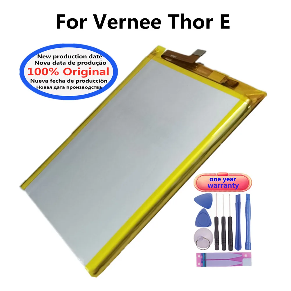 

New High Quality Original Phone Battery For Vernee Thor E MTK6753 5020mAh Replacement Batteries Batteria + Tracking Number