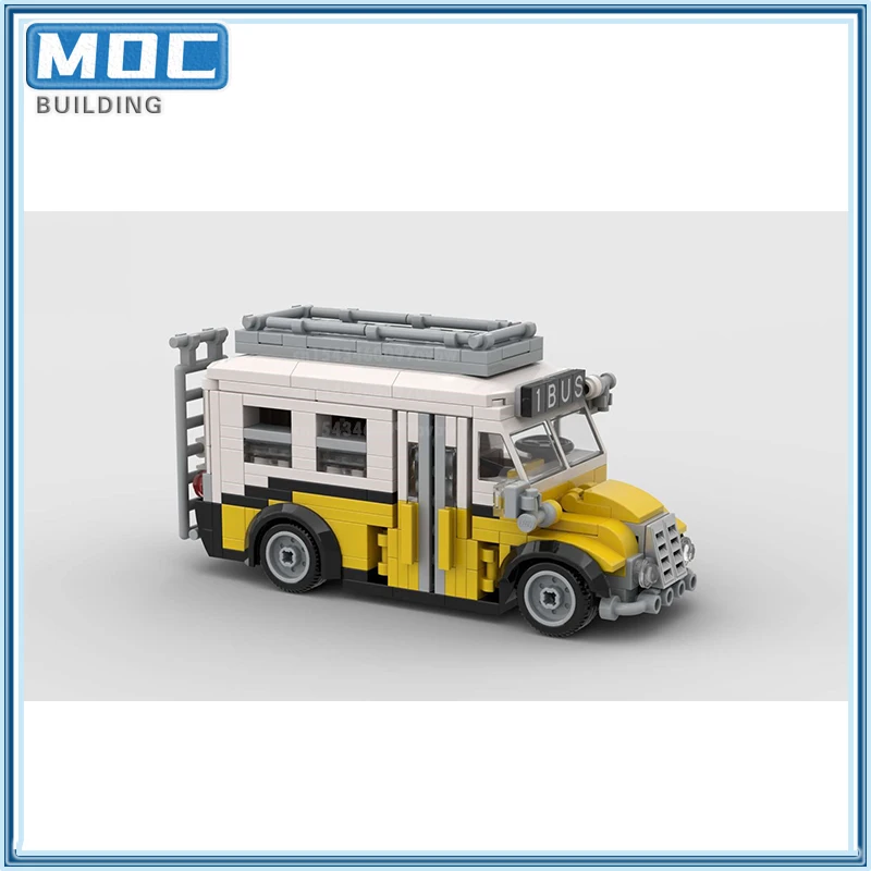 City Street View Model Bus Terminal with Coffee Shop Modular Building Block DIY Kids Toys Bricks Decoration Birthday Gifts