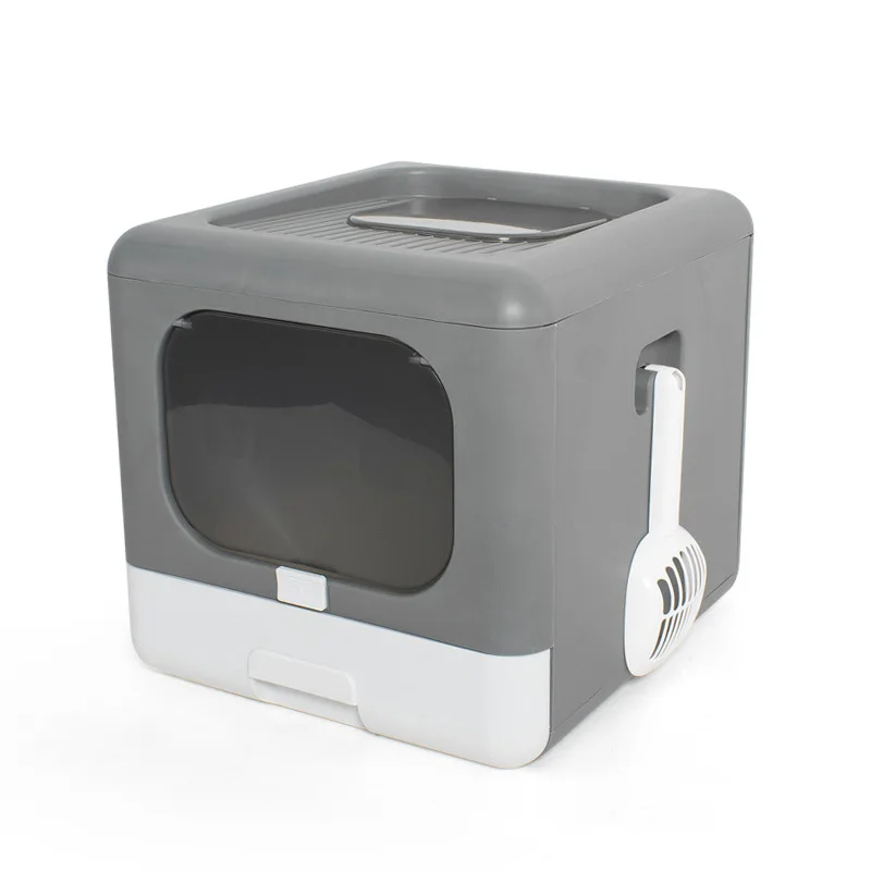 Caja de arena plegable para gatos cerrada con control de olores - imagen 5