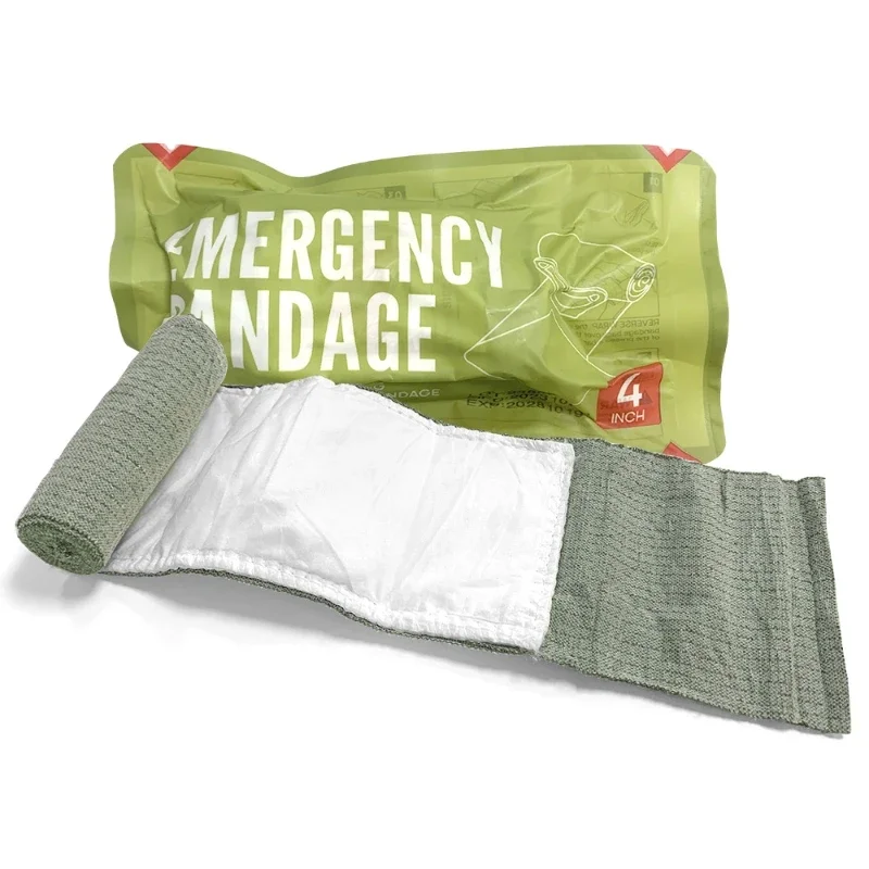 4/6in Israeli Bandage Wound Dressing Emergency Bandage Combat Compression Tactical First Aid Trauma Medical