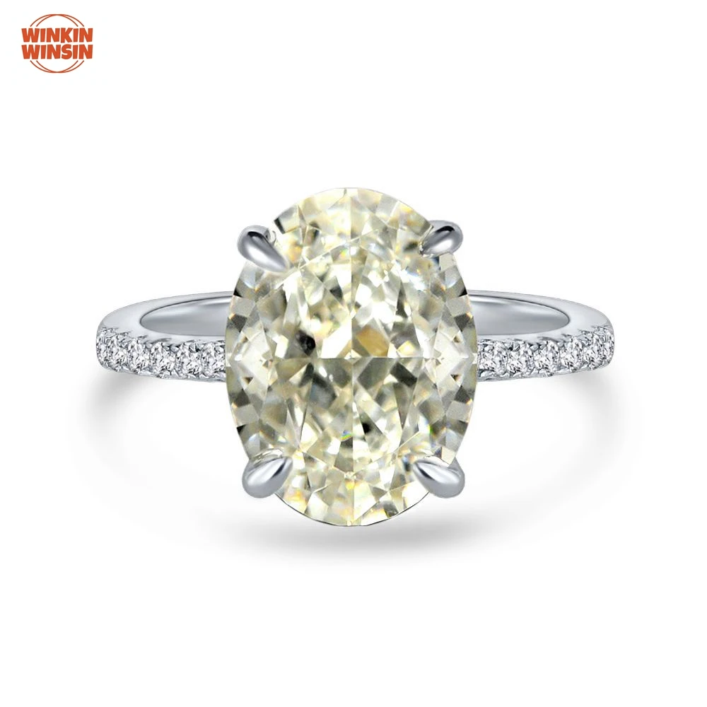 

Winkin Winsin High Quality 925 Sterling Silver Lab Grown Gemstones High Carbon Diamond Ring Jewelry CMA Certificate