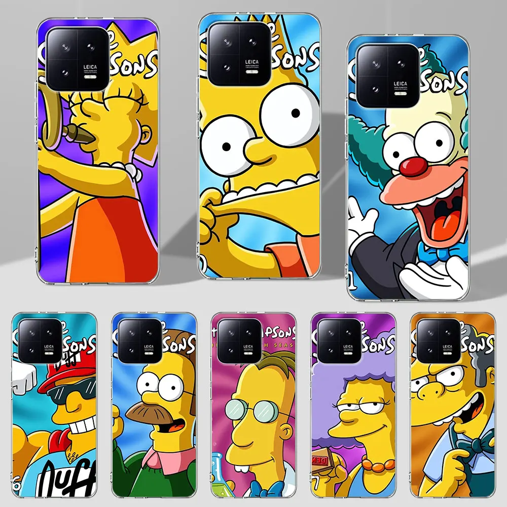 The Simpson Homer Case for Xiaomi Mi 11T 13 11 10T 8 9 CC9 A3 CC9E 11i 12 12X 5X A1 8 9T Pro 10 Lite Transparent TPU Phone Cover