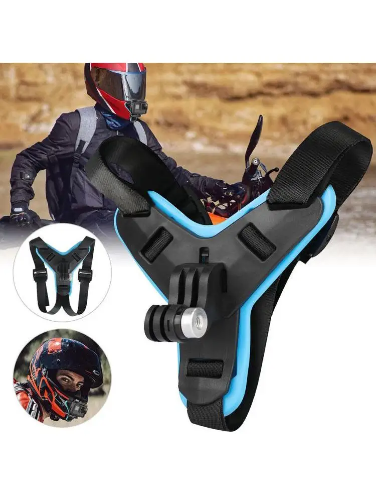 Kask pasek pod brodą mocowanie do motocykla 5/6/7 akcesoria do kamery kask motocyklowy pasek uchwyt na podbródek — zdjęcie 2
