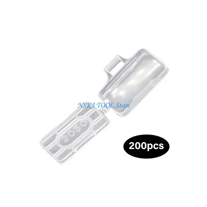 L8RC Pack of 200 Cable Labeling With Closures Waterproof Window Designs for Industrial Office Electrical Organization
