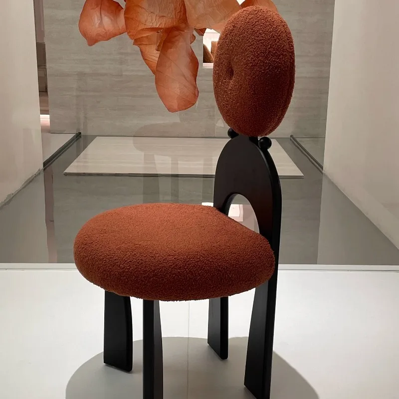 

Ваби обеденный стул с высокой спинкой, стул для макияжа для спальни, ретро стул-комод из цельного дерева