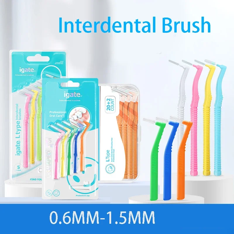 Interdental Brush For Dental Orthodontics Clean Between Teeth Cleaning Tools Soft Mini Brush With Dust Cover 0.6-1.5MM