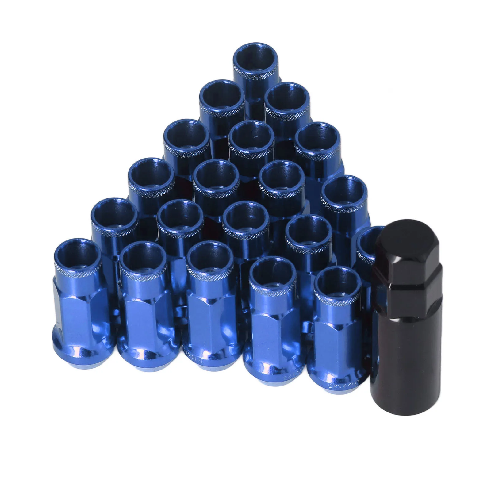 

20pcs M12x1.25 Metal Wheel Lug Nuts Universal Car Accessories Replacement for Mitsubishi Blue