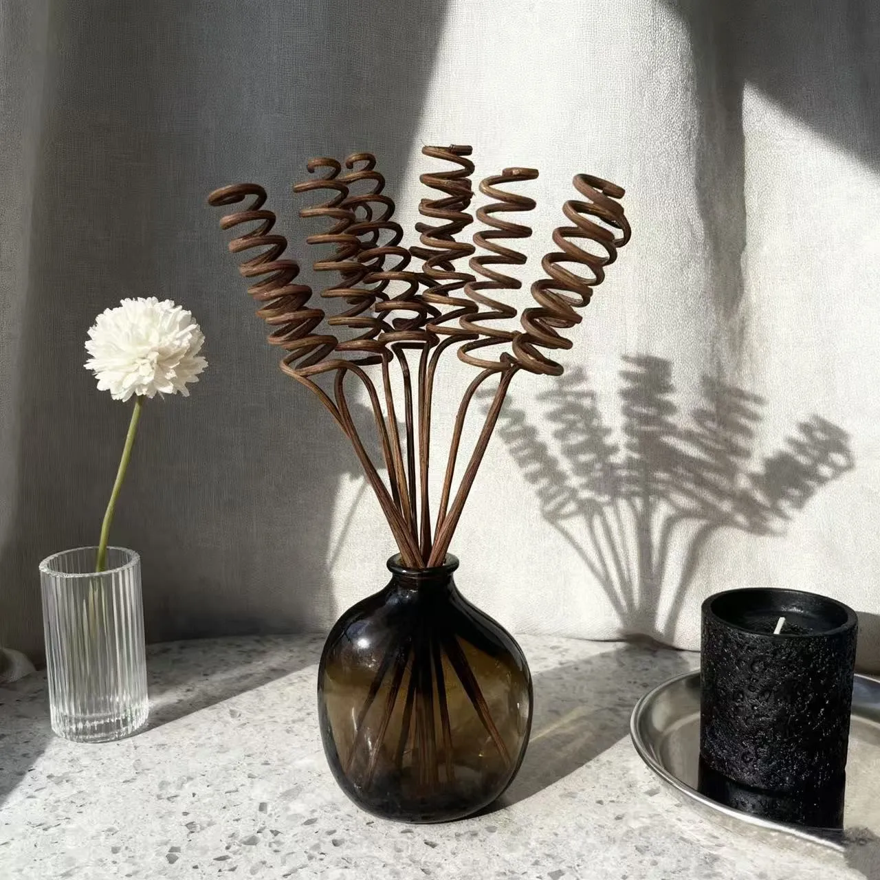 Natural Plant Curved Rattan Sticks Aromatherapy volatile Rod,Reed Diffuser Bottle Perfume Oil Volatile Accessories Home Decor