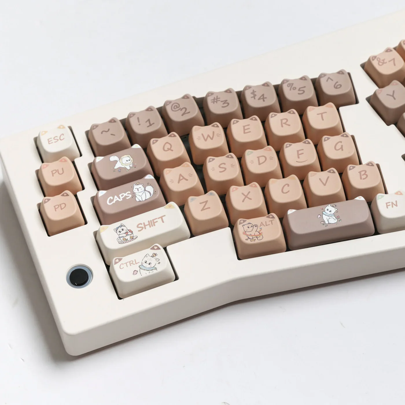 

ZONGJI Naughty Kitten Keycaps MAO Highly Cute MAC Mai Sublimation from Hot Ningzhi HI75 HI8 99 104 F87