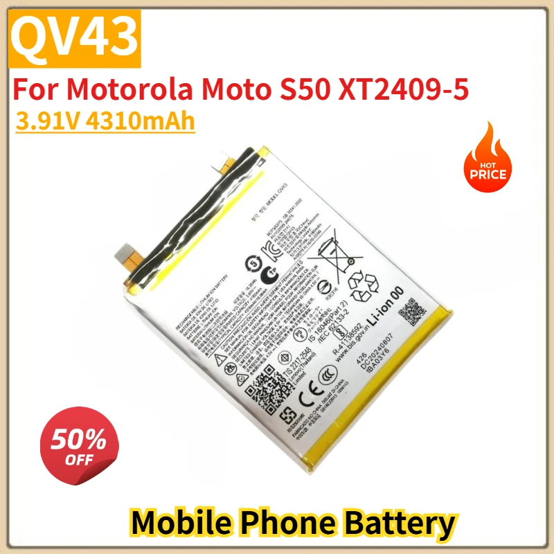 

Высококачественная аккумуляторная батарея QV43 3.91V 4310mAh для Motorola Moto S50 XT2409-5, новая сменная батарея