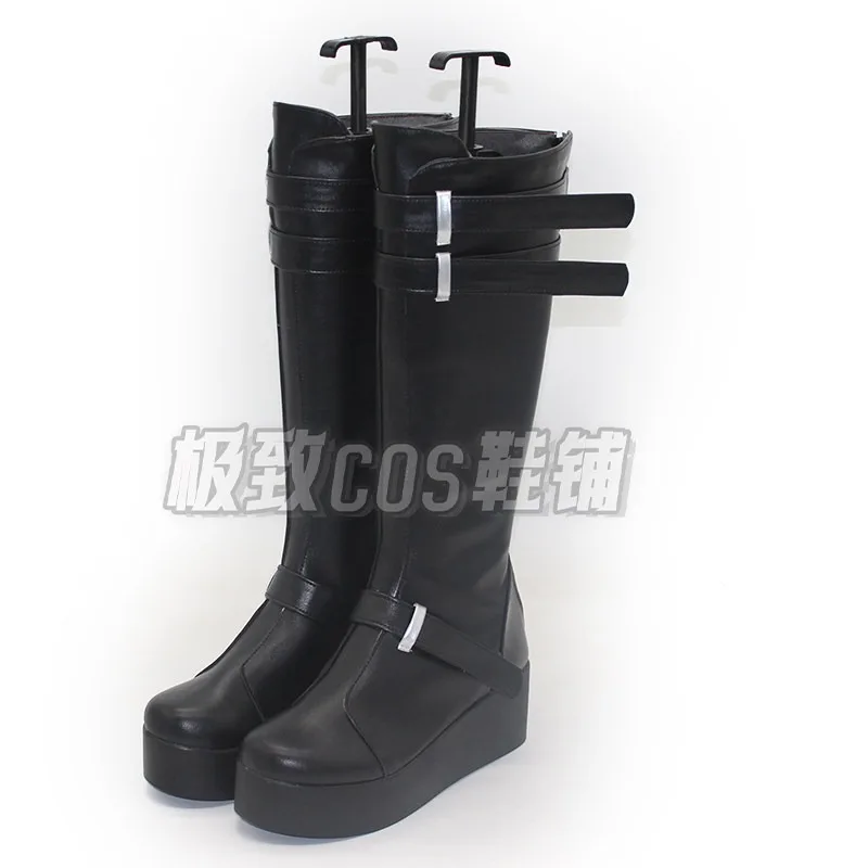 Sakayori Iroha Cosplay Shoes Anime Cosmic Princess Kaguya Cosplay Props PU Leather Shoes Halloween Black Boots Custom Made