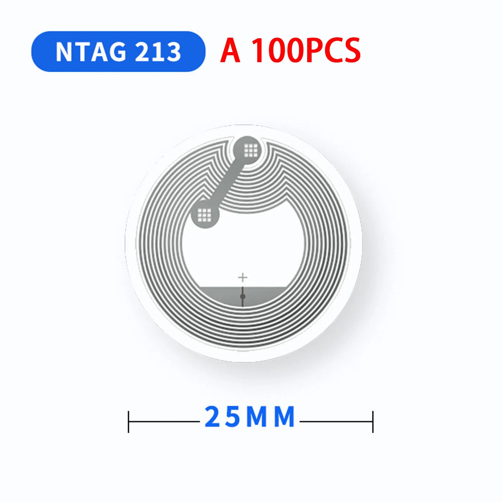 100 Stück NTAG215 NFC-Tags NFC213/215/216 Runde Nass-Inlays Hochfrequenz-Klebeetiketten zur Fälschungssicherung – Detail 5