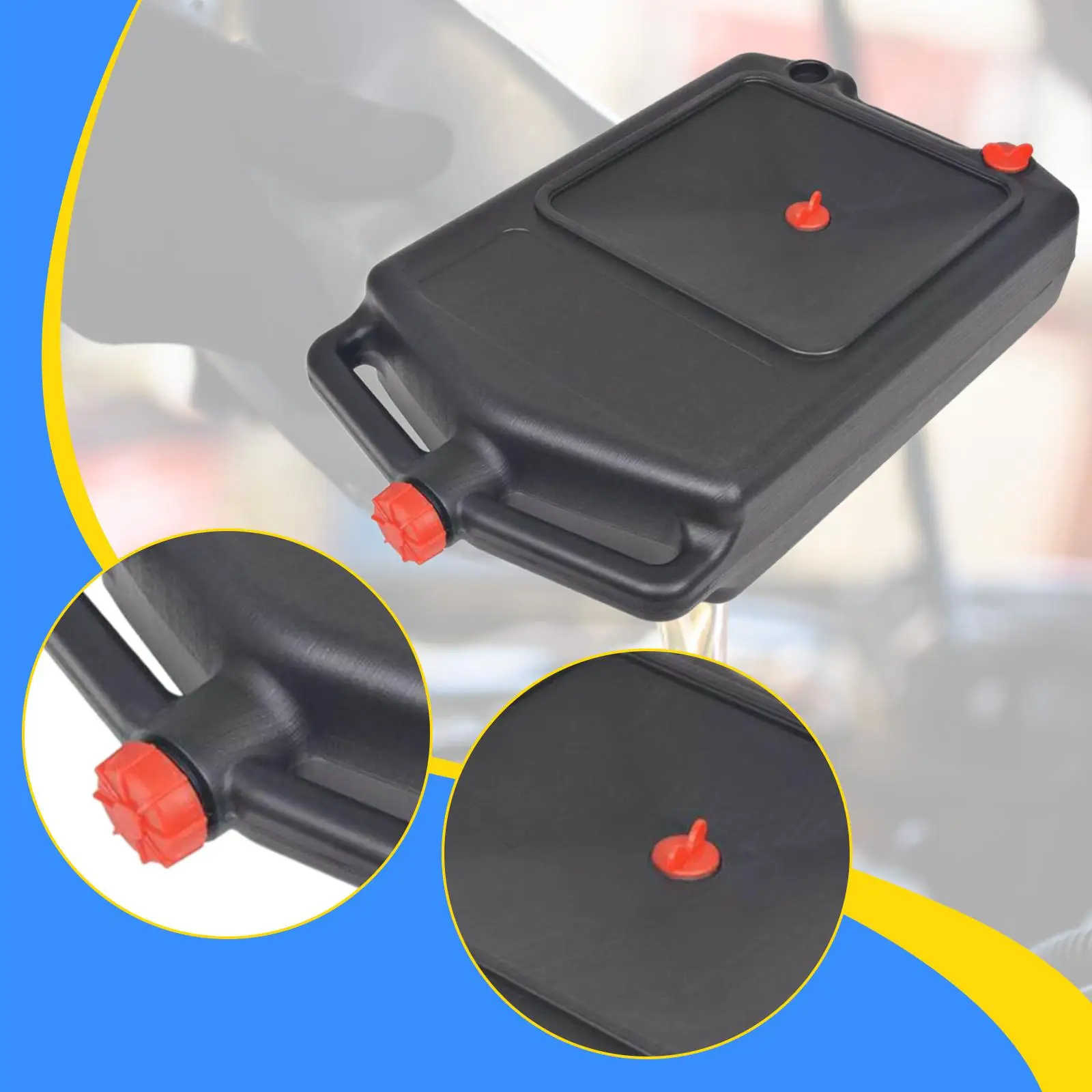 Oil Drain Can, Resistant & Portable 8L Oil Drain Pan Universal Motor Oil Drip Change Basin for Vehicle Maintenance Garage Parts view 4