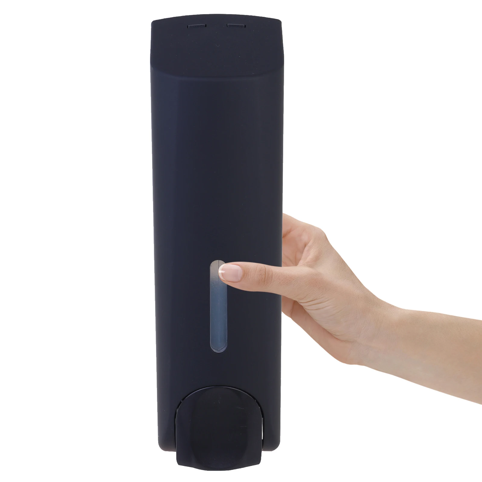 

1pc Wall-Mounted Soap Dispenser Black Bathroom Lotion Bottle For Hotel Home Shampoo Liquid Container Leak-Proof Design