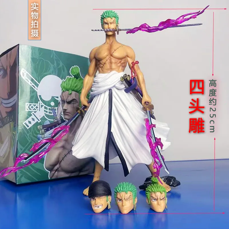 

Ghost Back Soron Pirate King Hand Made Double Knife Flow Anime Model Quad Carving Decoration Cartoon Boy'S Birthday Gift