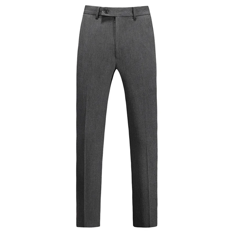 

Men's Elastic Solid Color Suit Pant Anti wrinkle Non ironing Business Casual Slim Fit Trousers Formal Office Social Party Pants