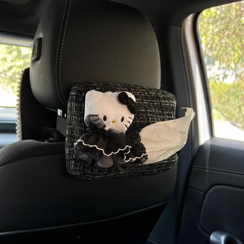 

Sanrio Hello Kitty Car Paper Boxes Car Tissue Box Inner Armrest Box Sun Visor Pumping Box Cute Creative Tissue Boxes Accessory