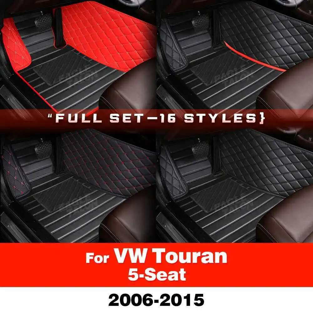

Car Floor Mats For Volkswagen Touran 5-Seat 2006-2015 14 13 12 11 10 09 08 Custom Trunk Mat Auto foot Pads Interior Accessories