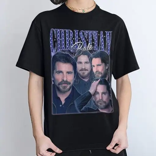 

Christian Bale Vintage T Shirt Homage Retro 90s Sweater