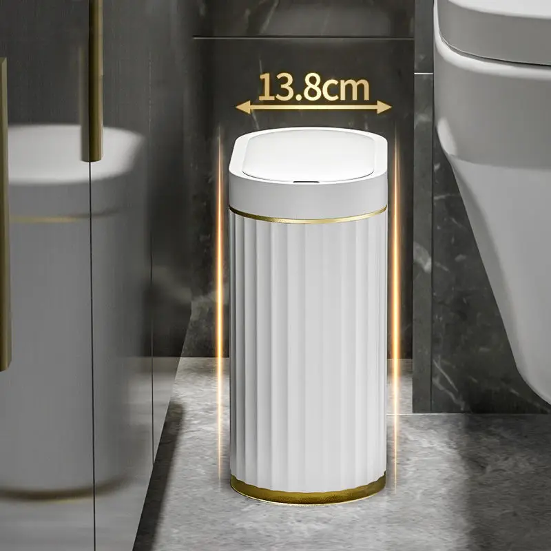 

7L Automatic Sensor Trash Can Home Luxury Garbage Bin Kitchen Trash Can Bathroom Toilet Trash Bin Waterproof Narrow Waste Bins