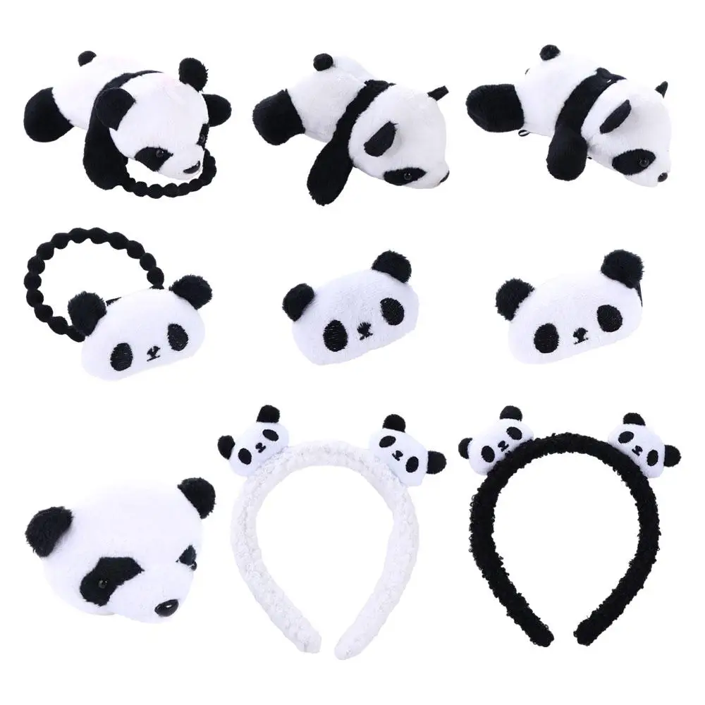 

Ponytail Holder Cartoon Design Hairpin Wash Face Hair Rope Brooch Panda Headband Chinese Style Headwear Women Hair Accessories