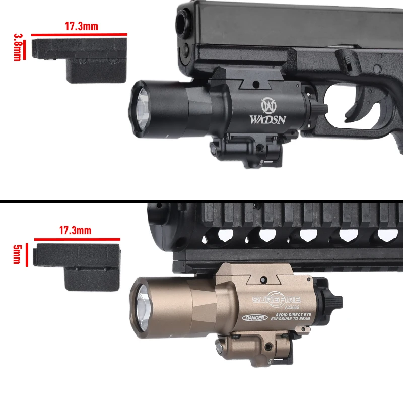 Imagem -06 - Laser Escoteiro Tático Wadsn X400 X400u Ultra Vermelho Verde Lanterna Led Luz para Picatinny Weaver Rails Mount Handgu