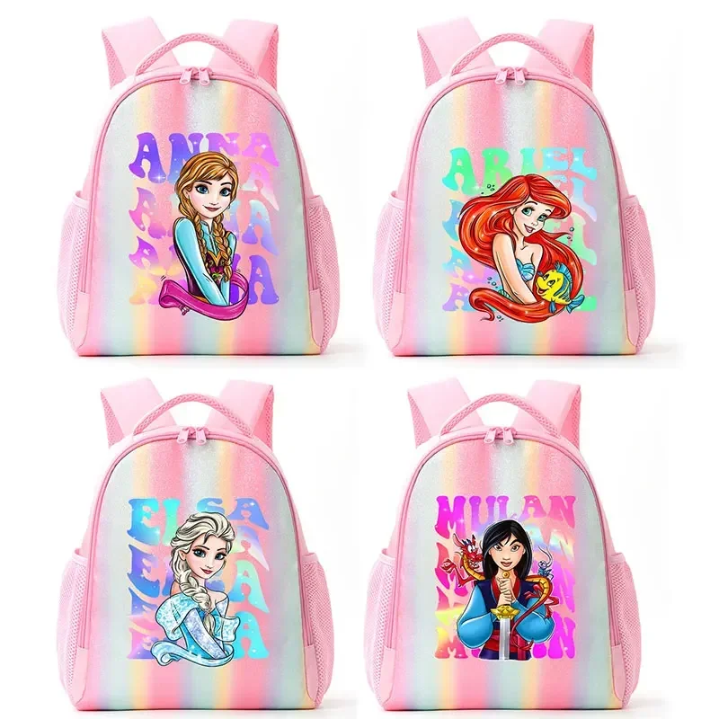 Backpack Princess Rainbow Kindergarten Schoolbag Girls Bag Classic Backpack Elsa Ariel